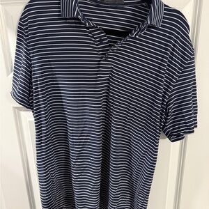 G/FORE Navy and White Striped Shirt